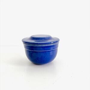 EMILE HENRY FRANCE CERAMIC BUTTER POT BELL - LAPIS BLUE
